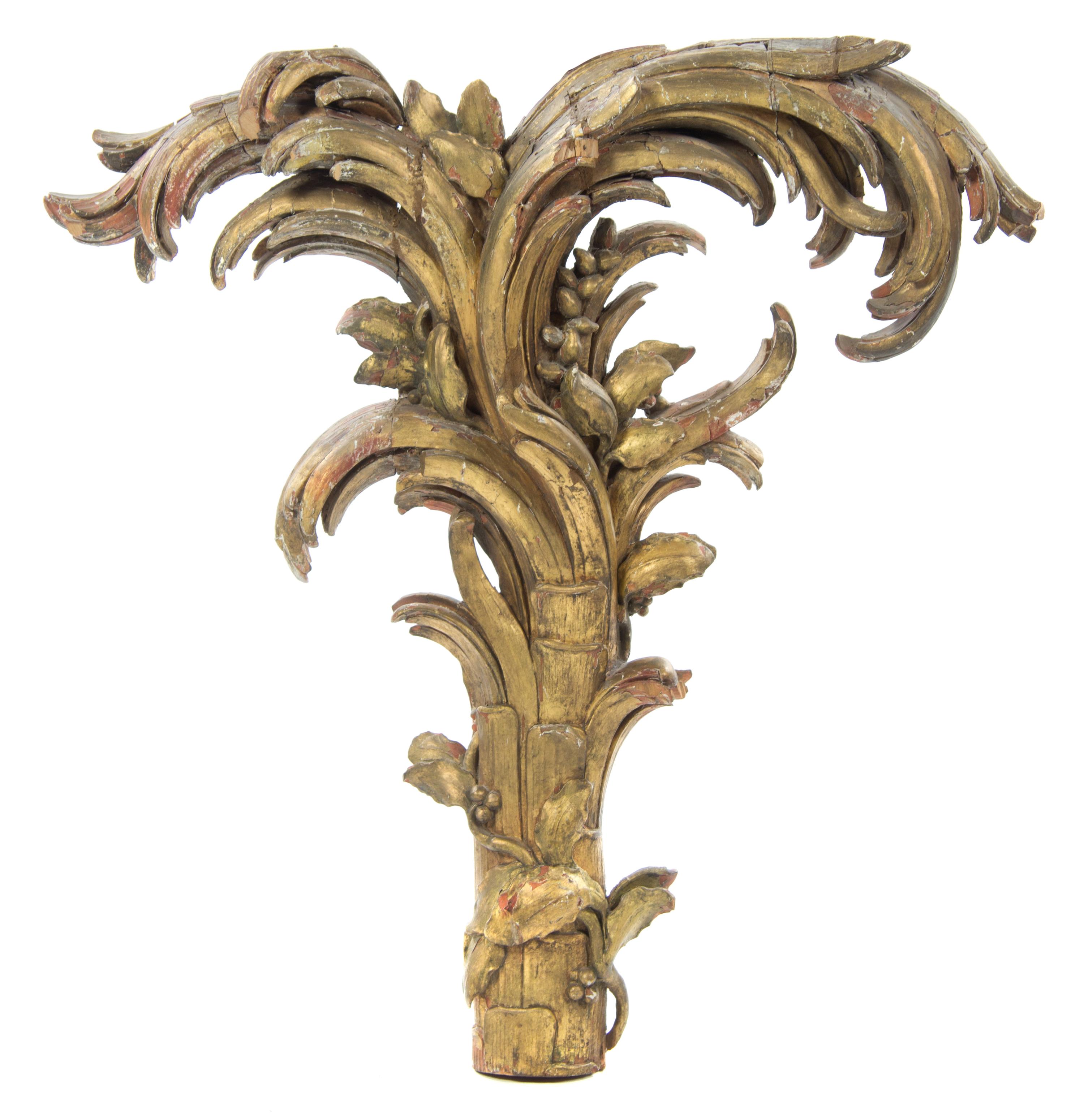 A French Giltwood Applique Height 29 1/2 x width 28 3/4 inches. — 19TH CENTURY