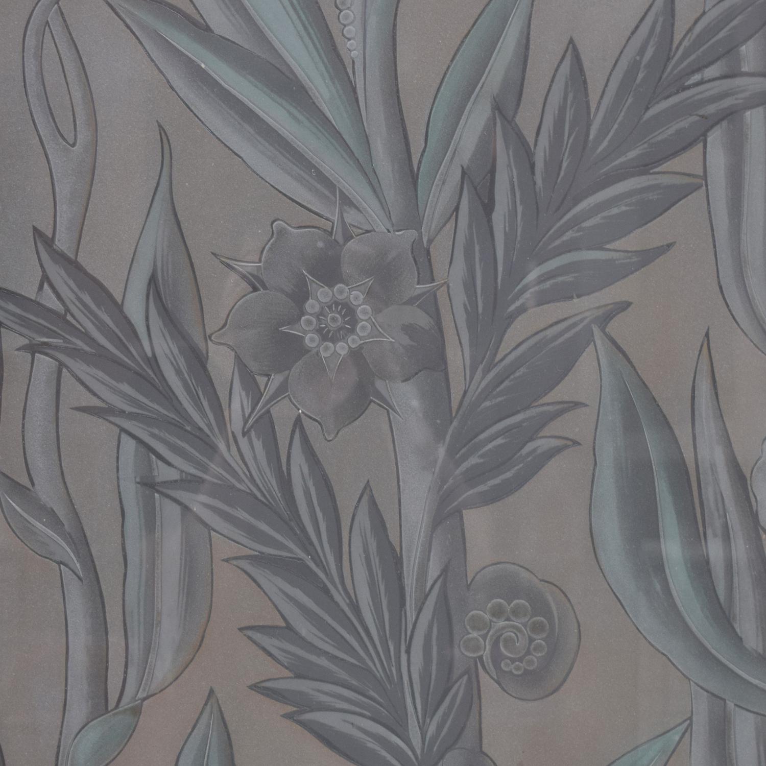 A Pair of Art Nouveau Etched Glass Doors 79" W x 2.25" D x 100.5" H — Argentina, Circa 1910