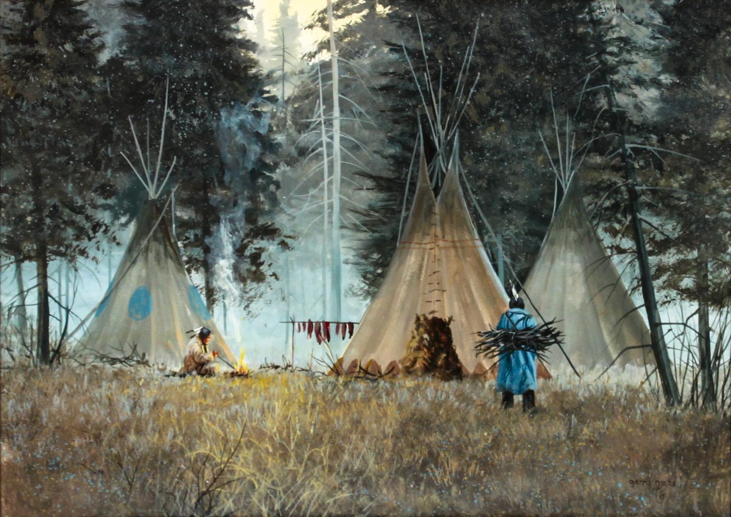 Gerry Metz, (American, b. 1943), Gathering Wood