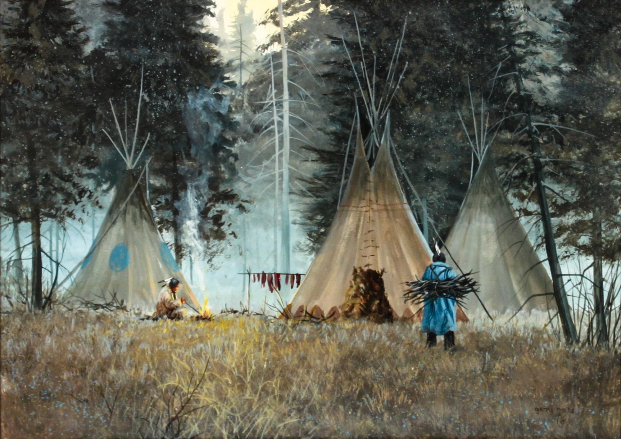 Gerry Metz, (American, b. 1943), Gathering Wood