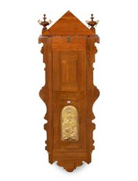 A Continental Gilt Metal Mounted Walnut Regulator Clock