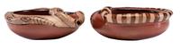 Pottery Bowls, with Coiled Snakes Lot is located and will ship from Cincinnati, Ohio.