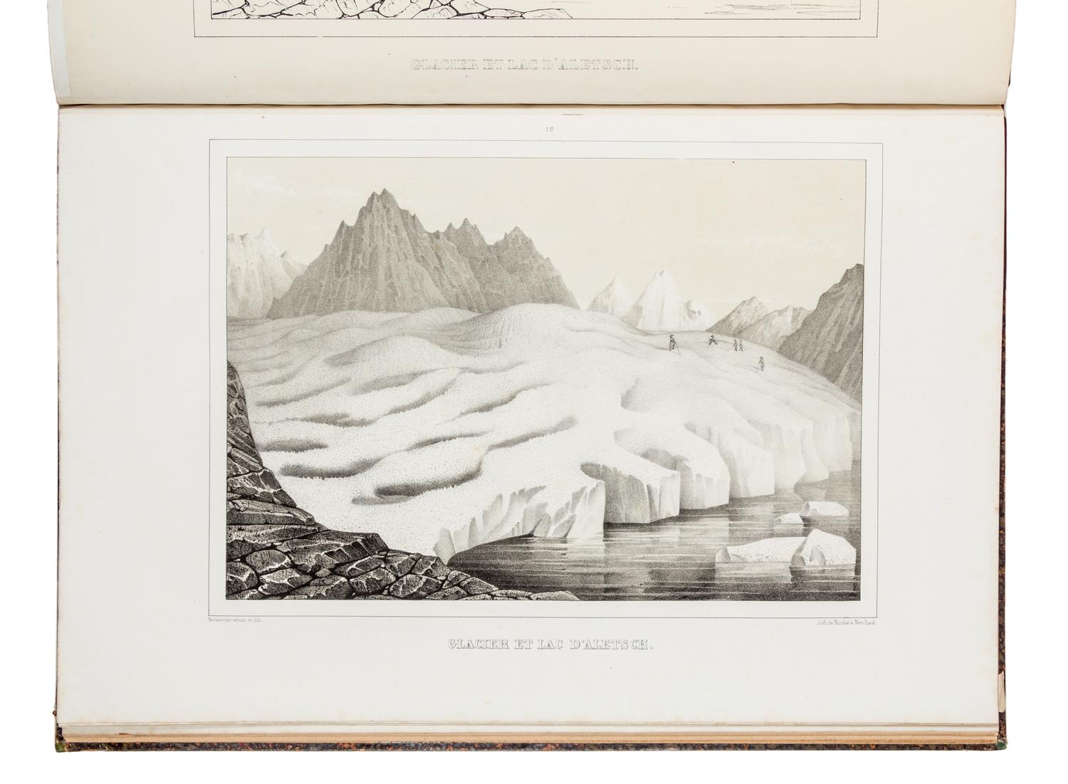 AGASSIZ, Jean Louis Rodolphe (1807-1873). Études sur Les Glaciers. Neuchatel,1840. FIRST EDITION.