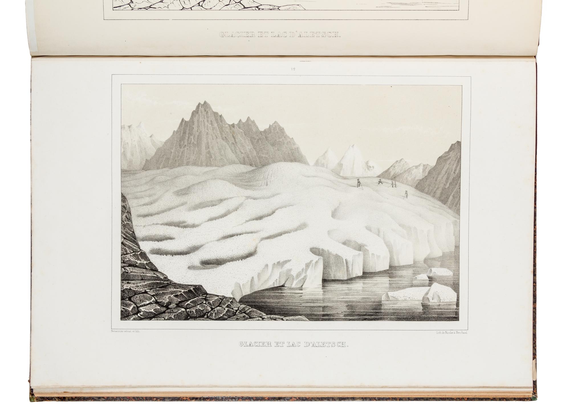 AGASSIZ, Jean Louis Rodolphe (1807-1873). Études sur Les Glaciers. Neuchatel,1840. FIRST EDITION.