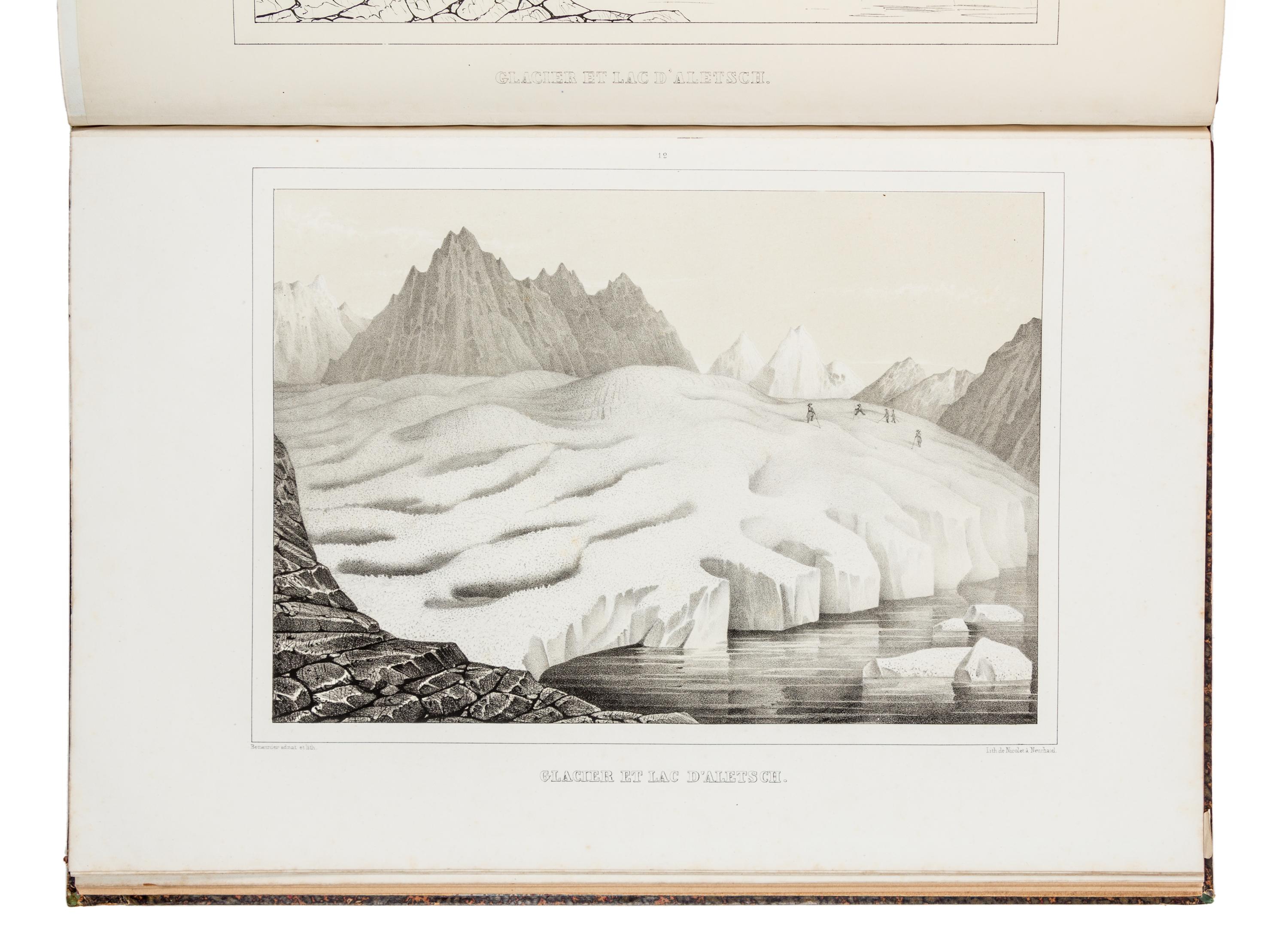 AGASSIZ, Jean Louis Rodolphe (1807-1873). Études sur Les Glaciers. Neuchatel,1840. FIRST EDITION.