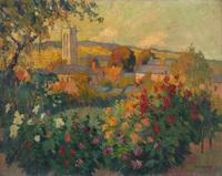 Robert Antoine Pinchon (French, 1886-1943) — La Tour Gothique de l'Église Saint Pierre de Carville à Darnétal