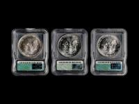 A Collection of Eighty-Seven ICG Graded MS69 Silver Eagle $1 Coins