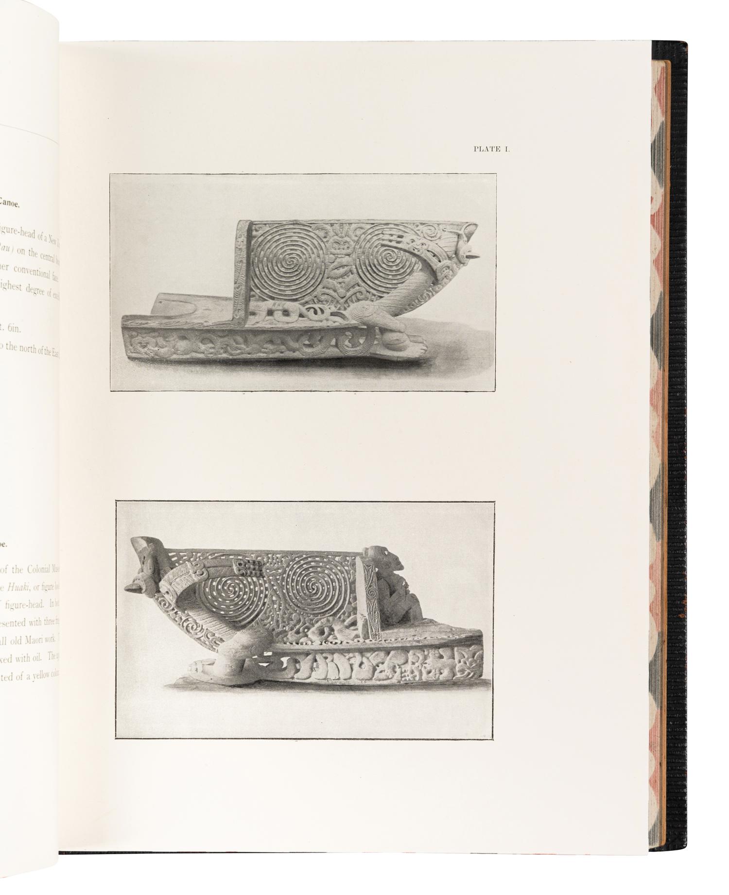 [EXPLORATION -- AUSTRALIA & NEW ZEALAND]. HAMILTON, Augustus (1853-1913). Maori Art. [ The Art Workmanship of the Maori Race in New Zealand ]. Dunedin & Wellington, New Zealand: The Governors of the New Zealand Institute, 1896-1901.