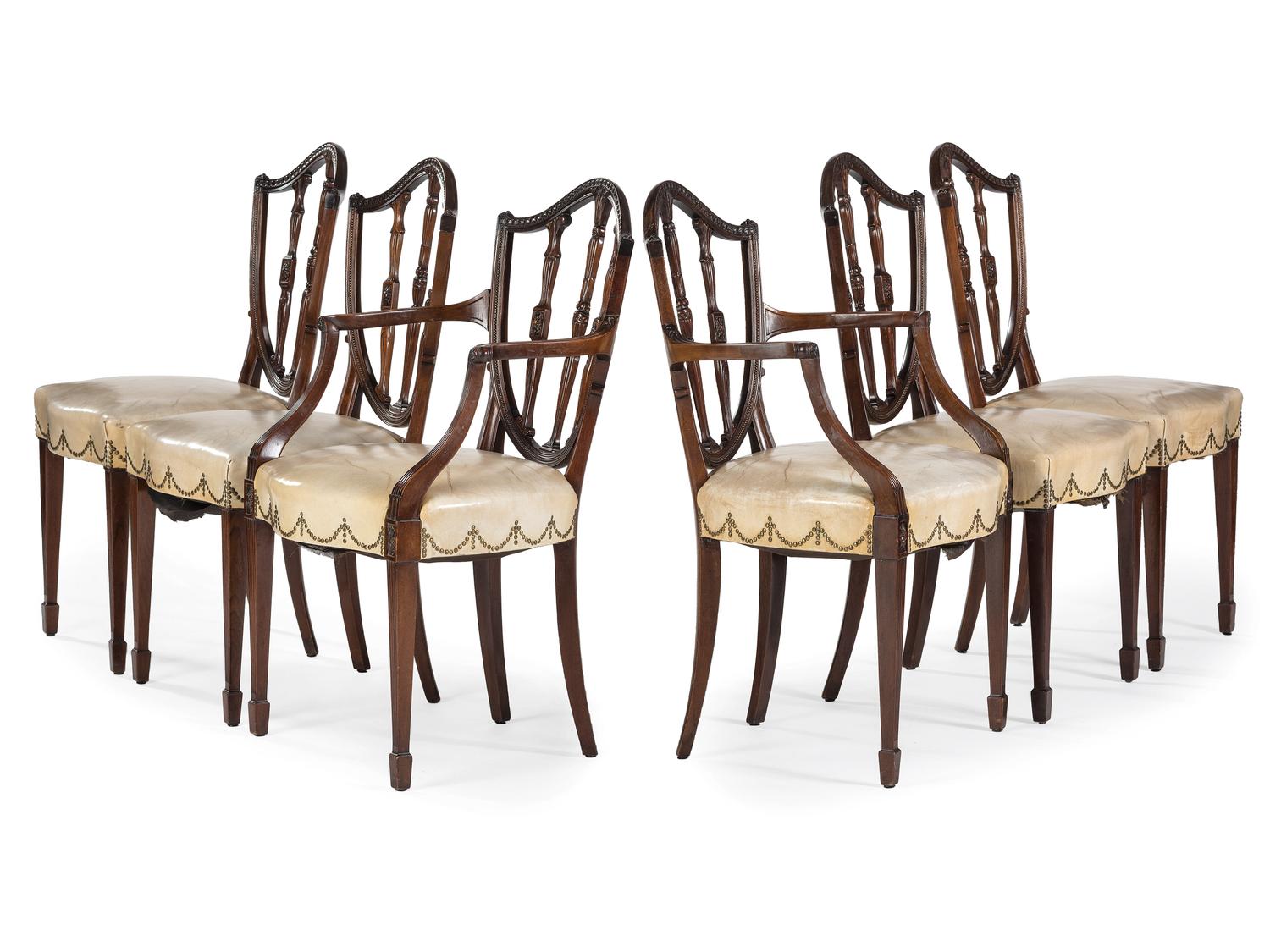 A Set of Twelve Federal Style Mahogany Chairs