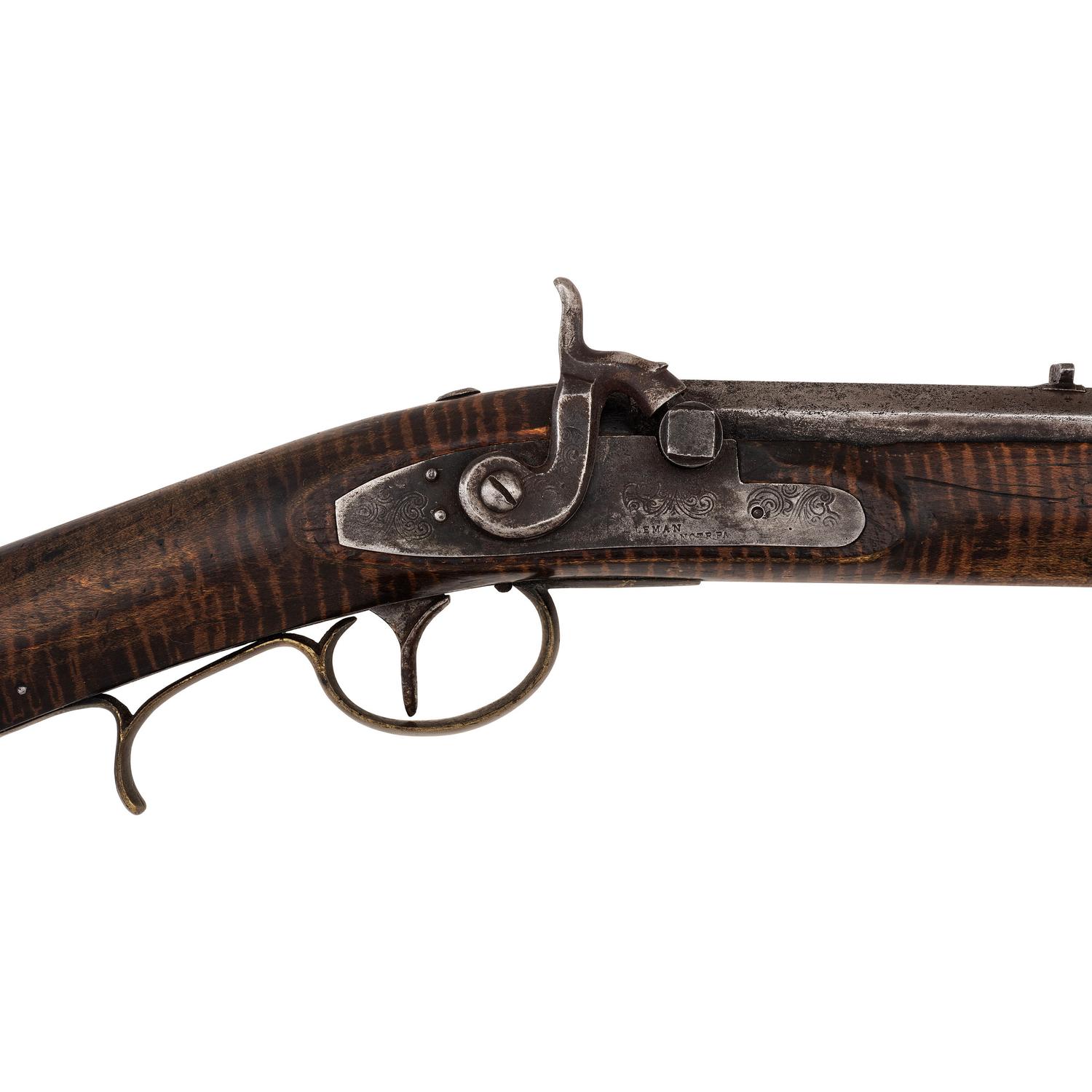 Shortened and Native Decorated Leman Percussion Trade Rifle