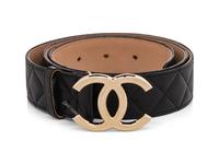 Chanel, Quilted Leather CC Buckle Belt