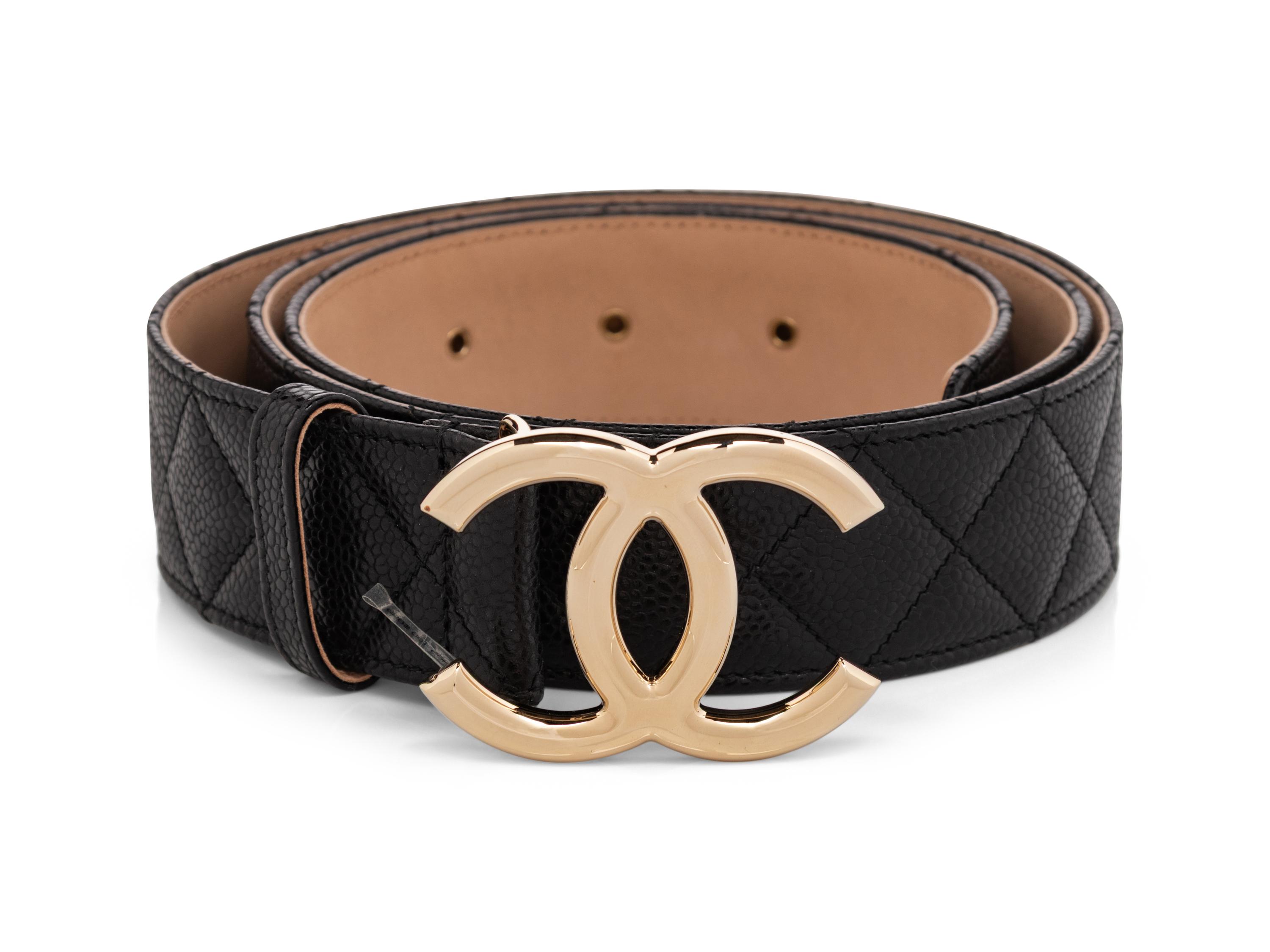 Chanel, Quilted Leather CC Buckle Belt
