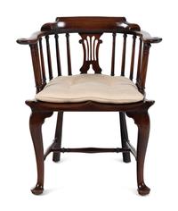 An Edwardian Mahogany Bureau Chair