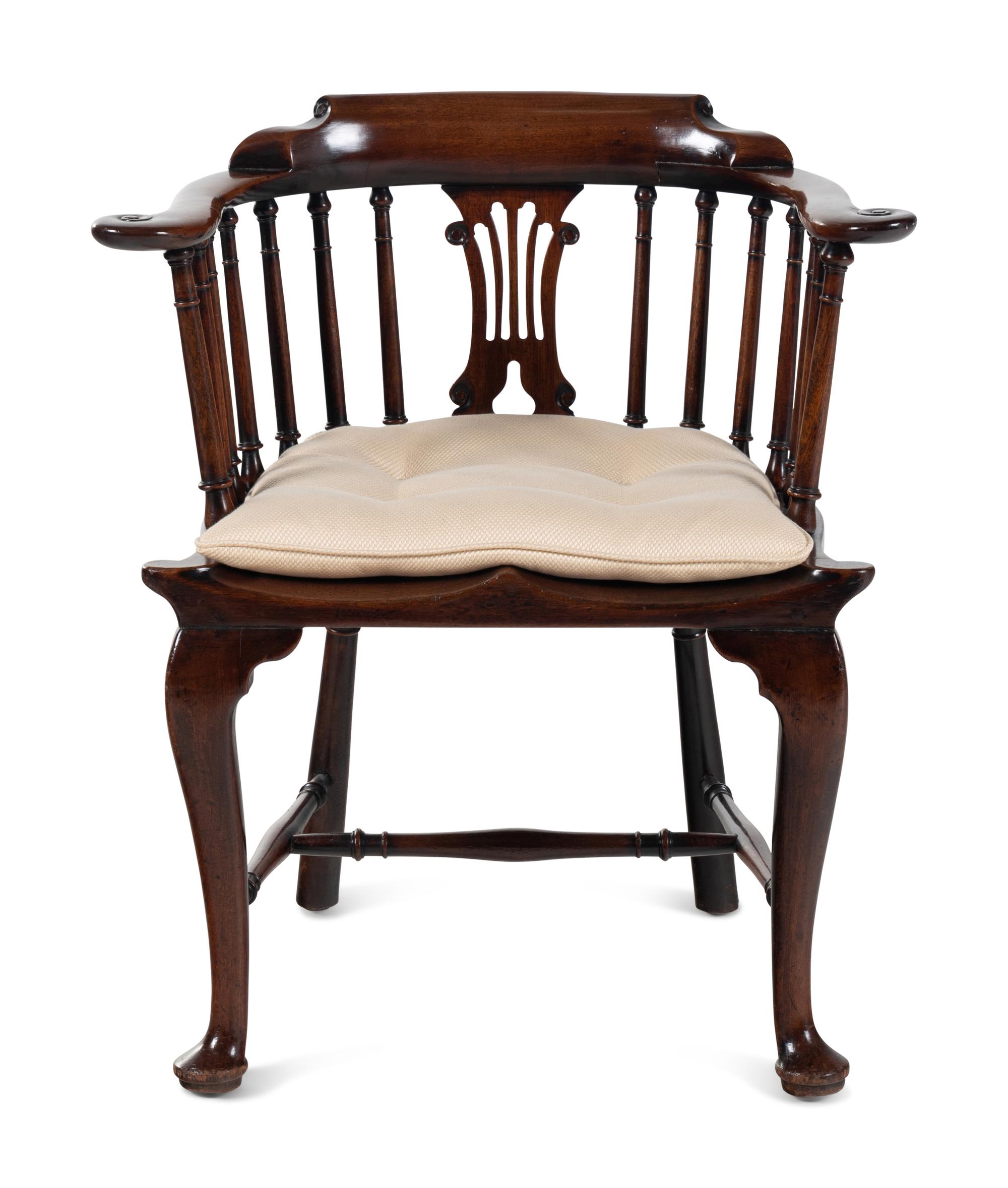 An Edwardian Mahogany Bureau Chair