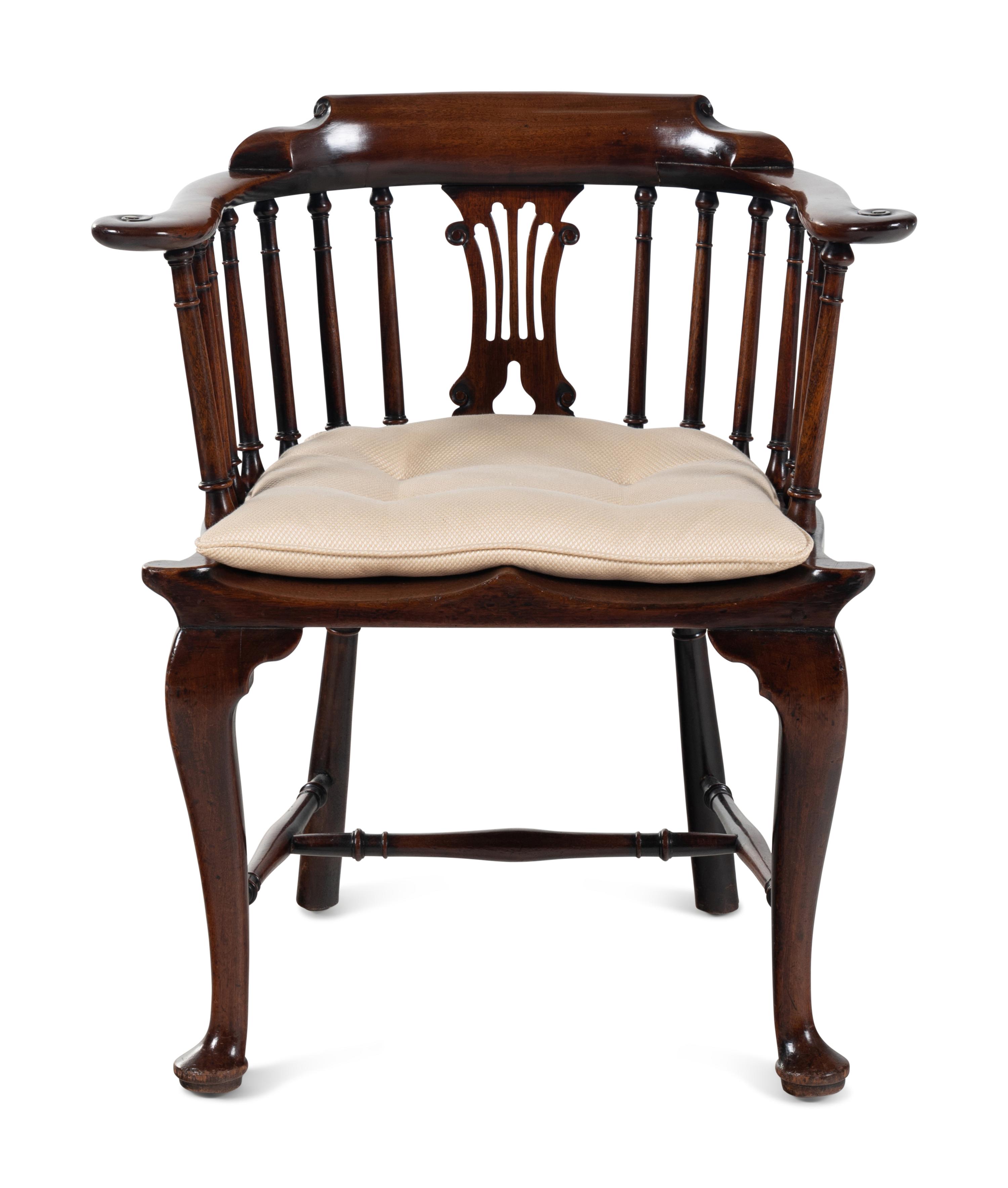 An Edwardian Mahogany Bureau Chair