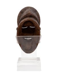 A Baule Style Carved Wood Mask