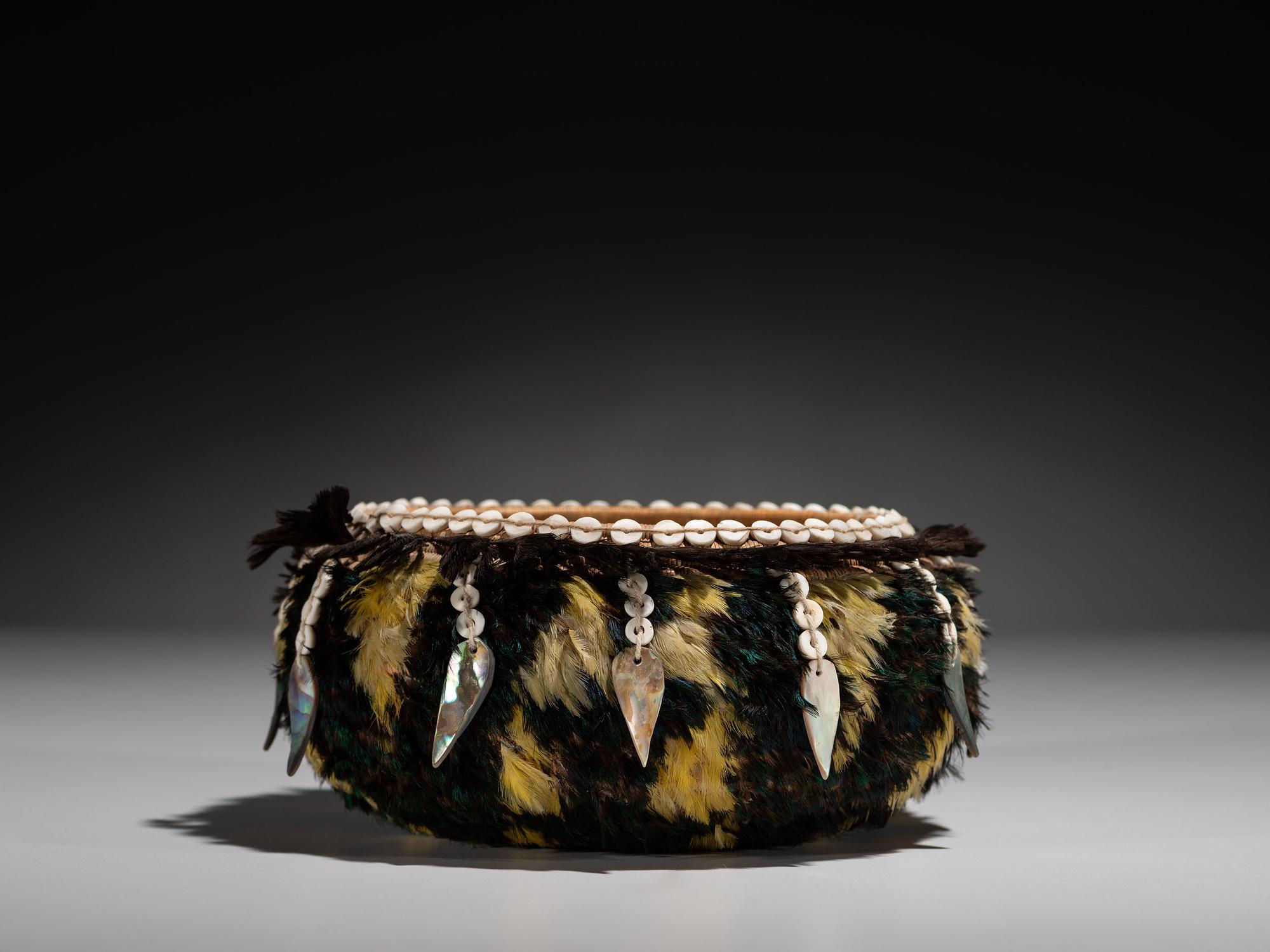 Pomo Gift Basket, with Abalone Shell Drops