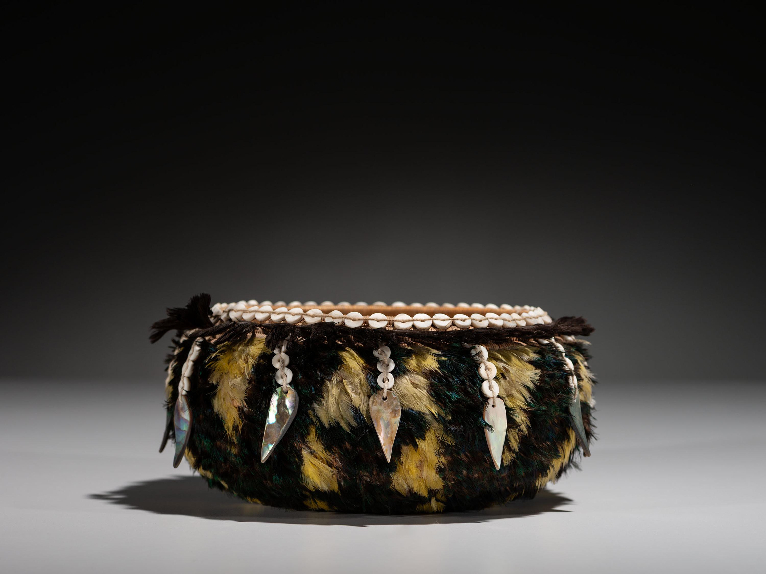 Pomo Gift Basket, with Abalone Shell Drops