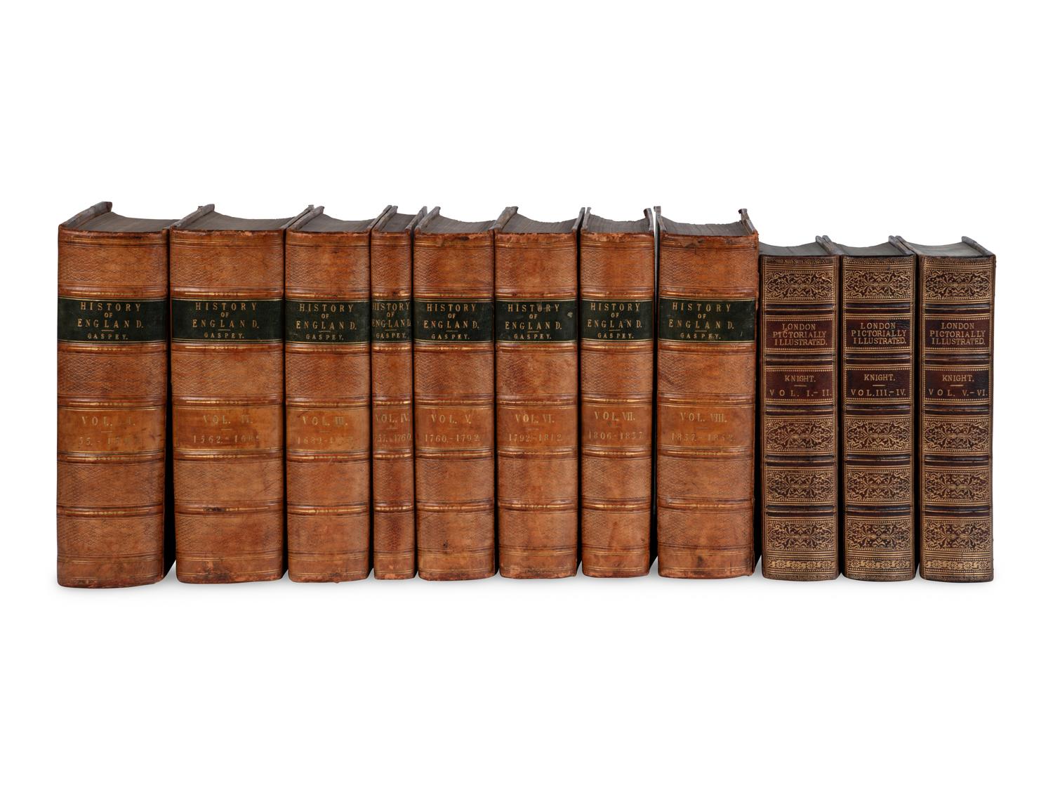 [ENGLISH HISTORY]. GASPEY, Thomas (1788-1871). The History of England: from the Text of Hume and Smollett to the Reign of George the Third; and thence continued to include the Restoration of the Empire in France... London: The London Printing and Publishing Company, n.d. [ca 1868].