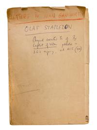 STAPLEDON, OLAF. Conflict of Wisdoms, 1949. Typescript of the essay. With ALS to John Gawsworth