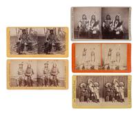 MORROW, Stanley J. (1843-1921), photographer. 11 stereoviews of Sioux chiefs and warriors.