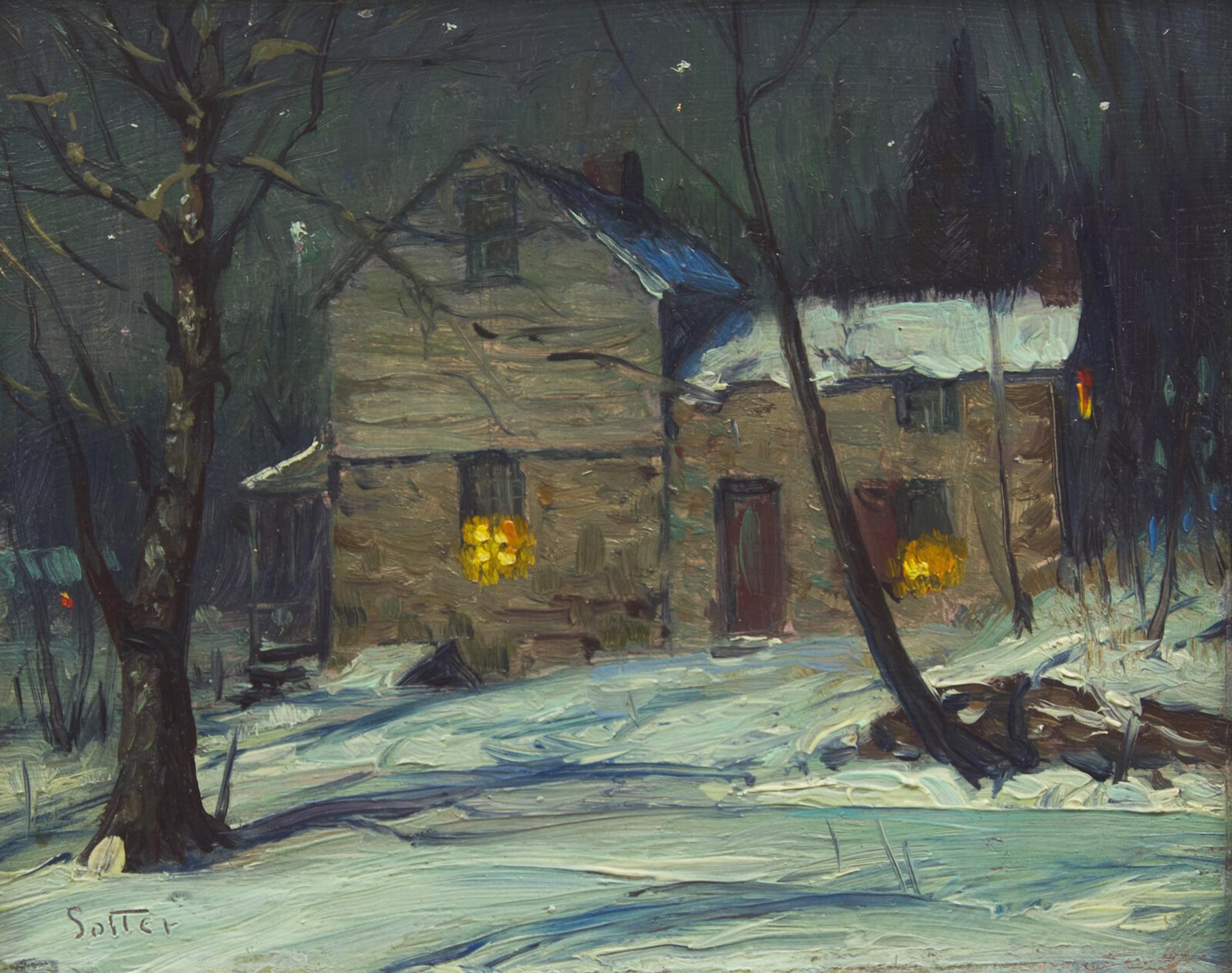 George William Sotter (American, 1879-1953) — Clouds over Bucks County, Nocturnal, and Night Scene (Three Works)