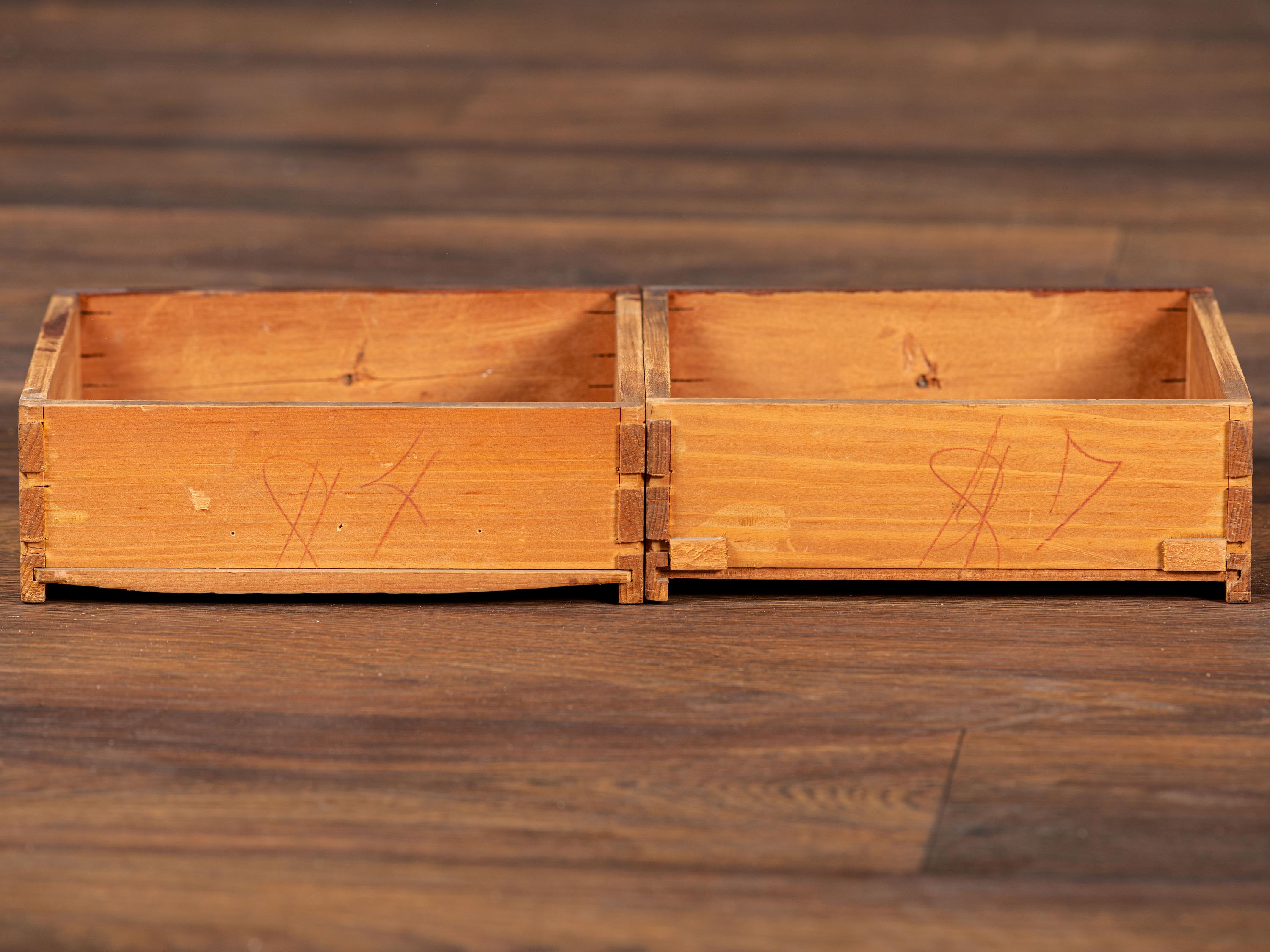 A Federal Inlaid Bird's Eye Maple and Mahogany Tambour Writing Desk