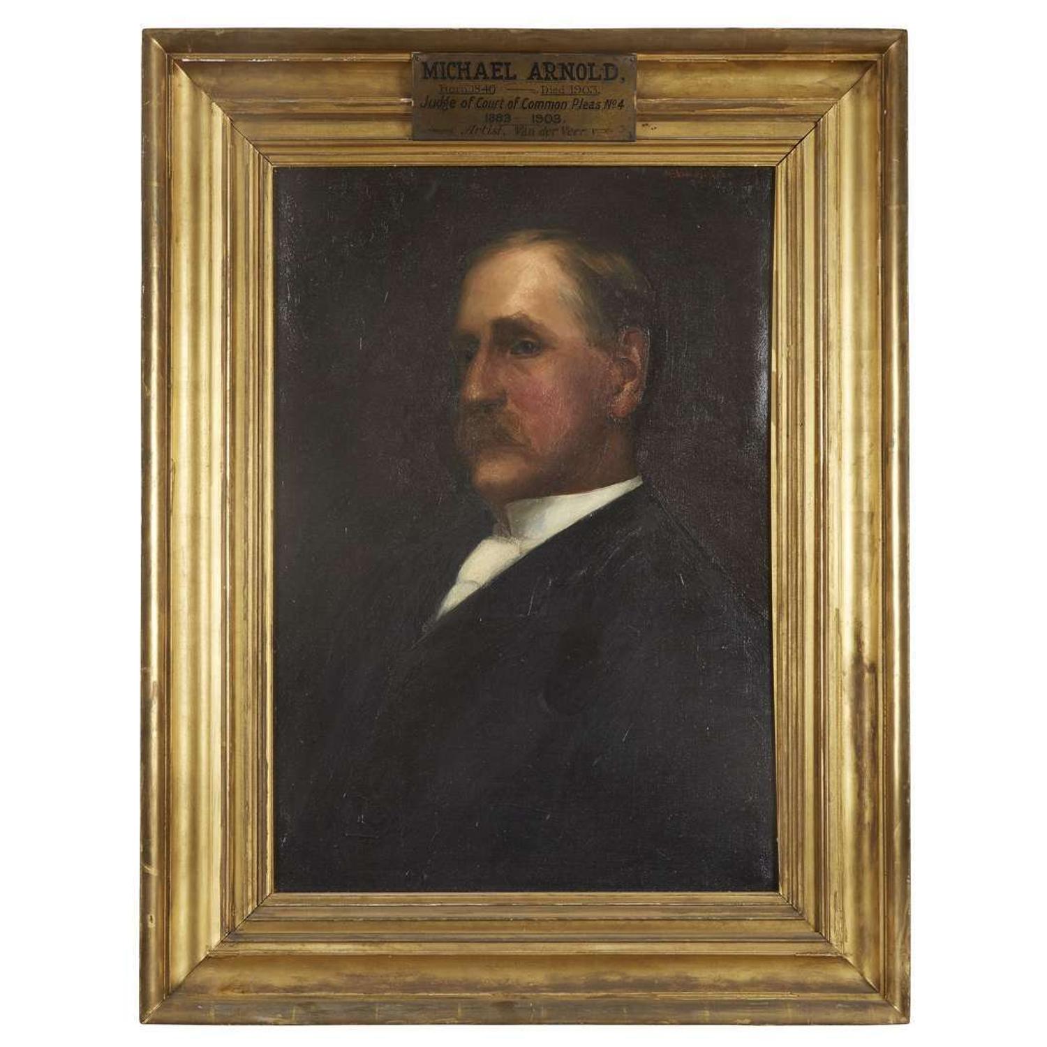 Mary Van Der Veer (1865-1945) Portrait of Michael Arnold (1840-1903)