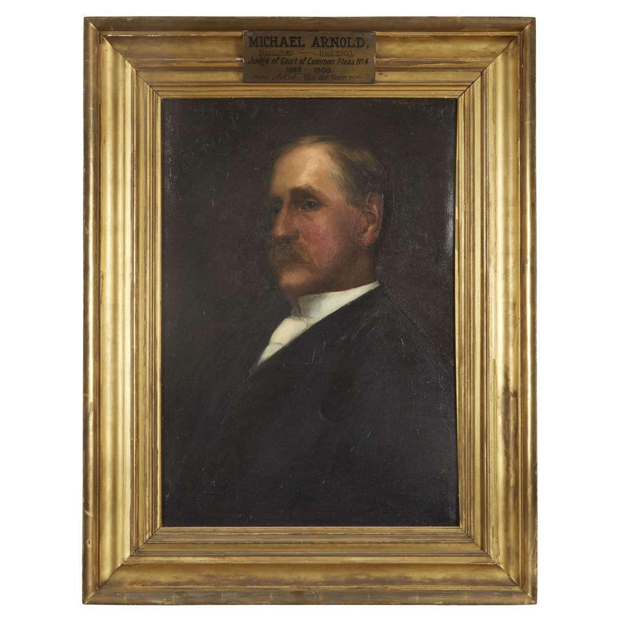 Mary Van Der Veer (1865-1945) Portrait of Michael Arnold (1840-1903)