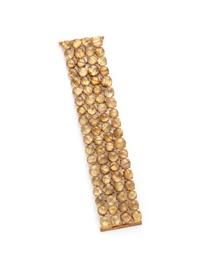 SAMUEL GETZ, YELLOW GOLD AND RUTILATED QUARTZ BRACELET