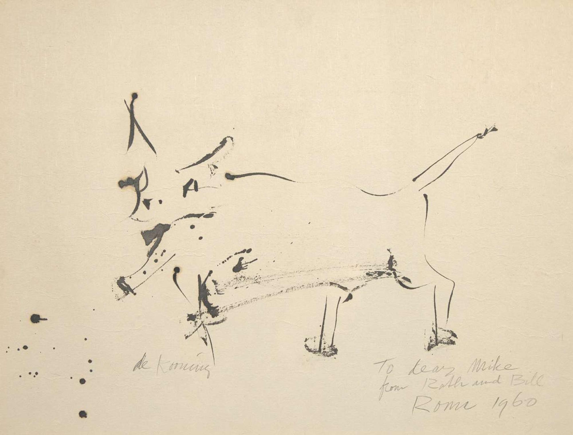 Willem de Kooning (American/Dutch, 1904-1997) - Untitled (Dog)