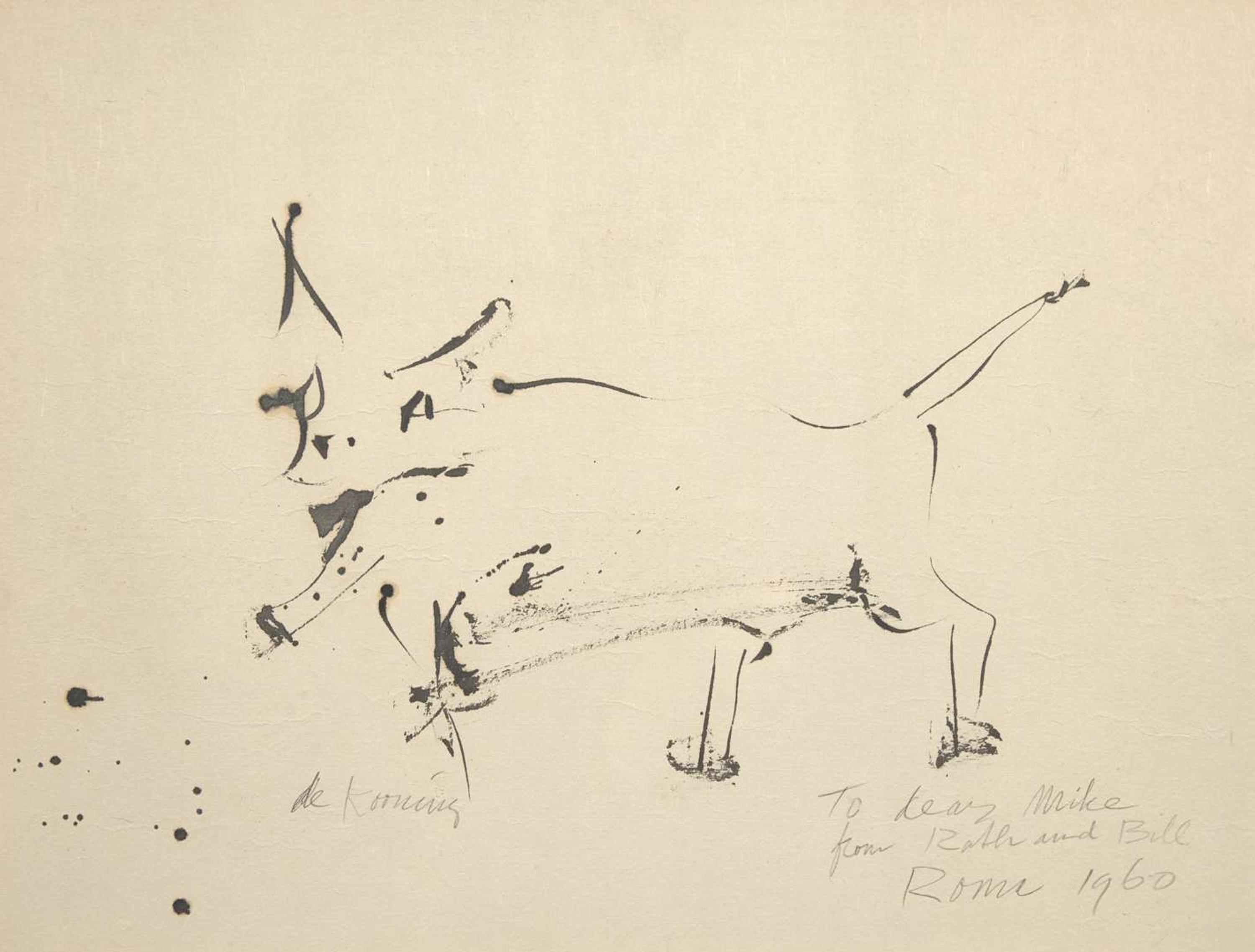 Willem de Kooning (American/Dutch, 1904-1997) - Untitled (Dog)