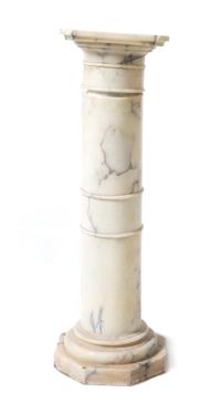 A Continental Marble Pedestal Height 38 3/4 inches. — 19TH/20TH CENTURY