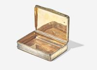 A Russian Silver and Niello Decorated Snuff Box