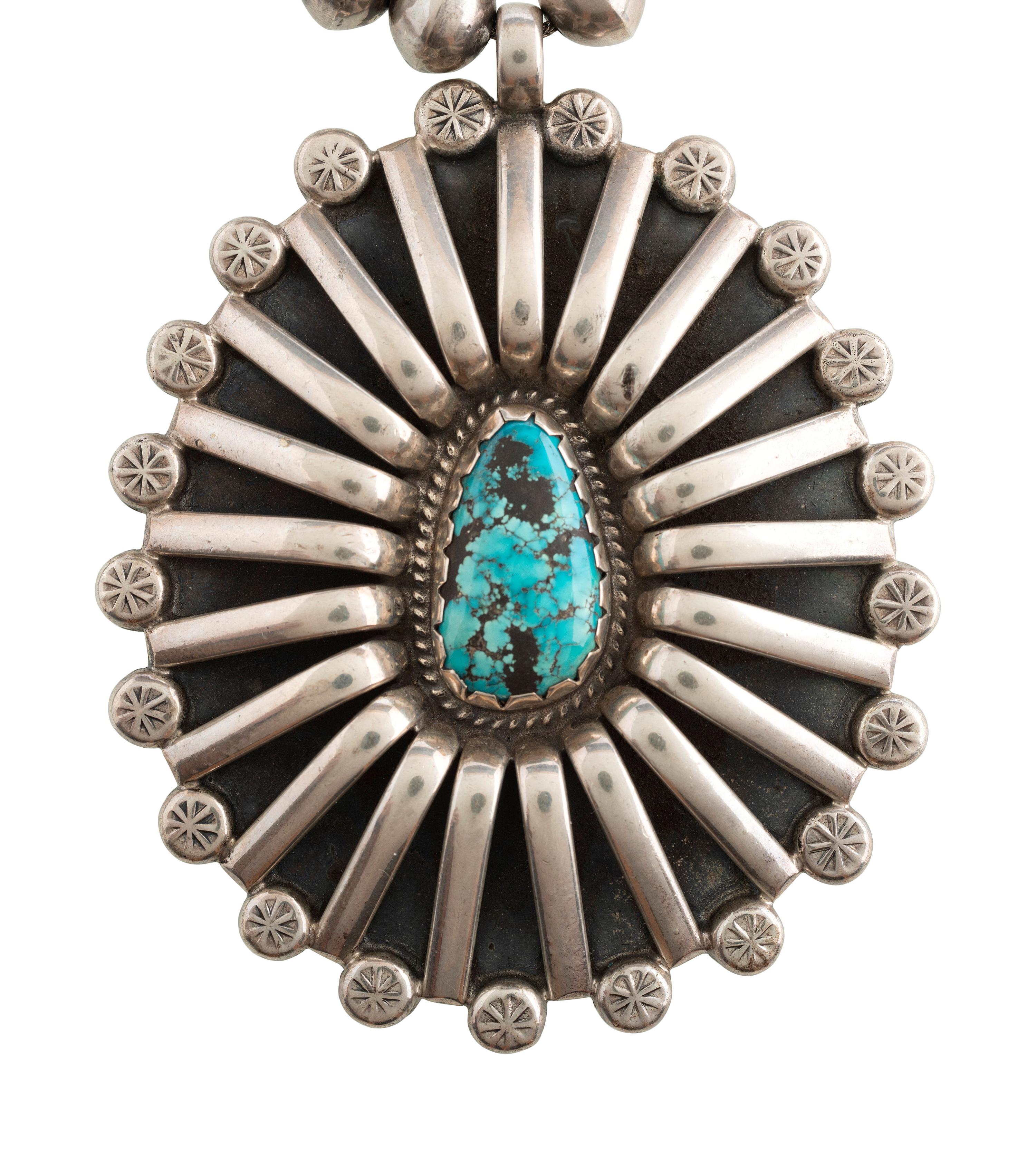 Navajo Silver and Turquoise Necklaces