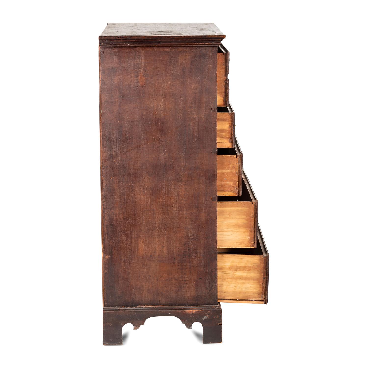 A Chippendale Carved Cherrywood Chest of Drawers