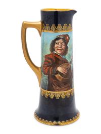 A Large Vienna Style Porcelain Pitcher