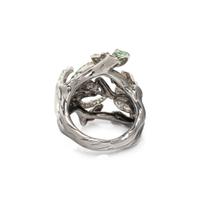 GARNET AND DIAMOND LIZARD RING