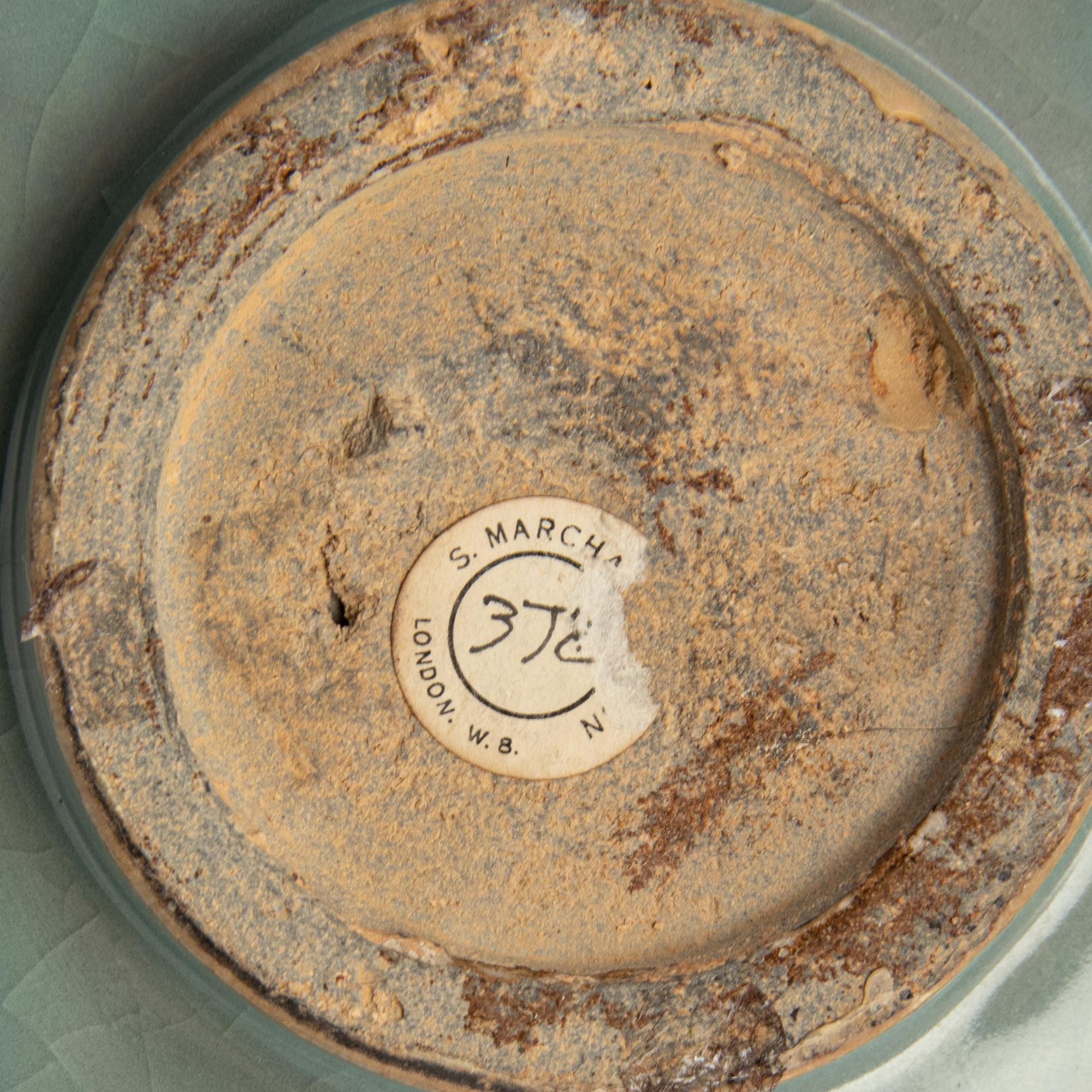 A Celadon Glazed Porcelain Cong Vase