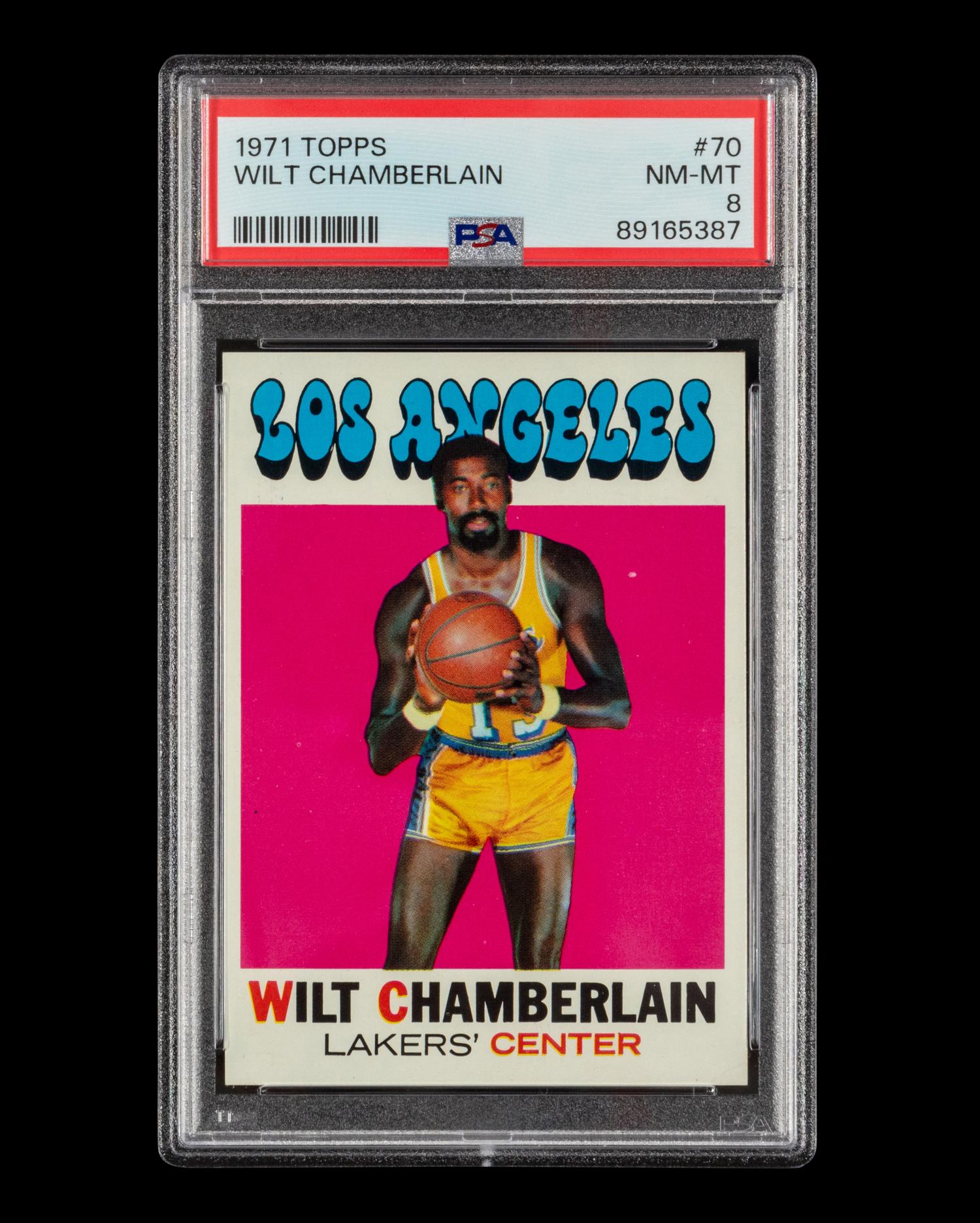 A 1971 Topps Wilt Chamberlain Basketball Card No. 70 (PSA 8 NM-MT)