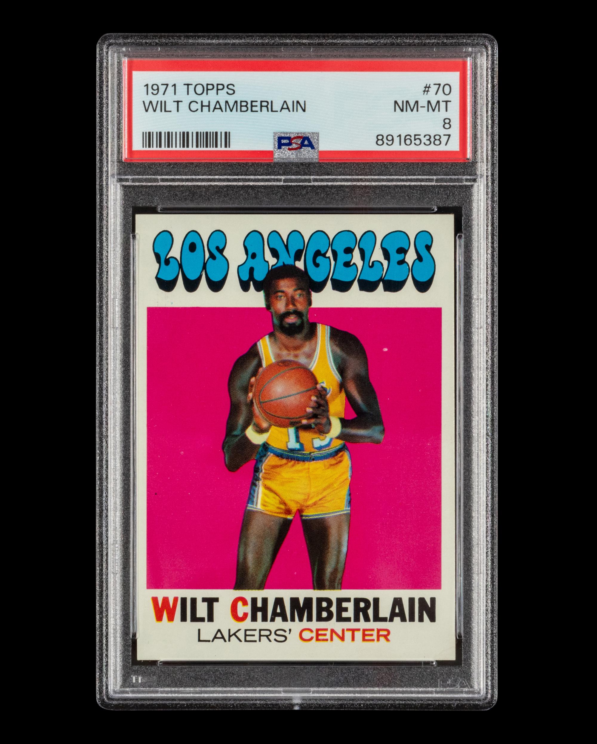 A 1971 Topps Wilt Chamberlain Basketball Card No. 70 (PSA 8 NM-MT)