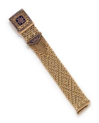 YELLOW GOLD AND ENAMEL BRACELET