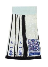 Four Embroidered Silk Apron Skirts