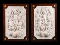 A Pair of Italian Marble Plaques