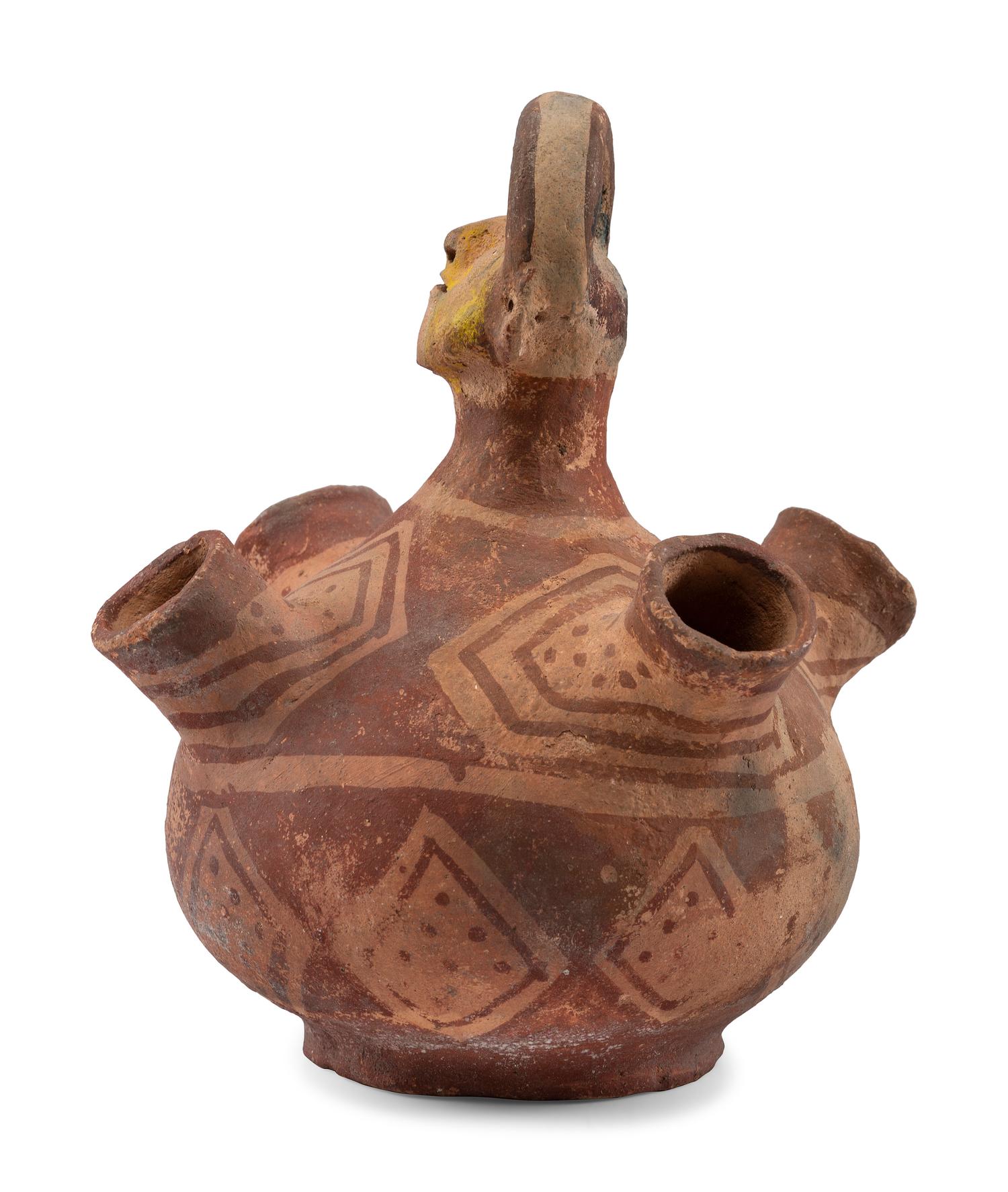 Mojave Four-Spout Figural Pottery Jar