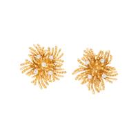 TIFFANY & CO., YELLOW GOLD AND DIAMOND CLIP EARRINGS