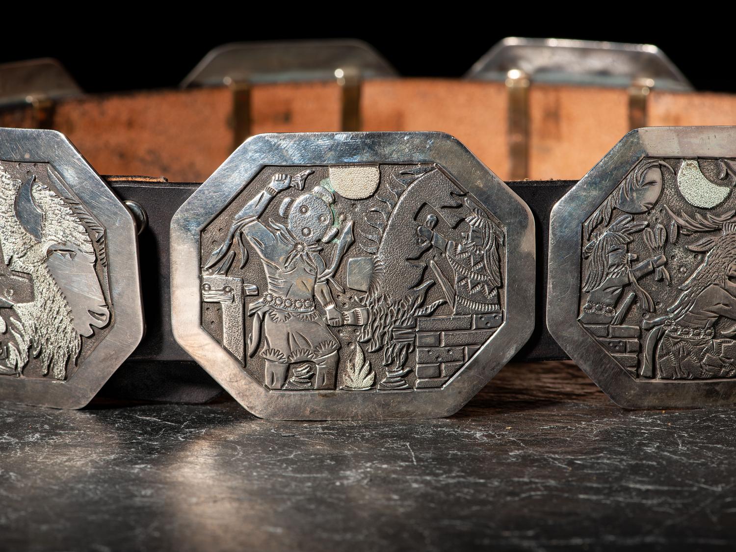 Silver Storyteller Concha Belt, 1994