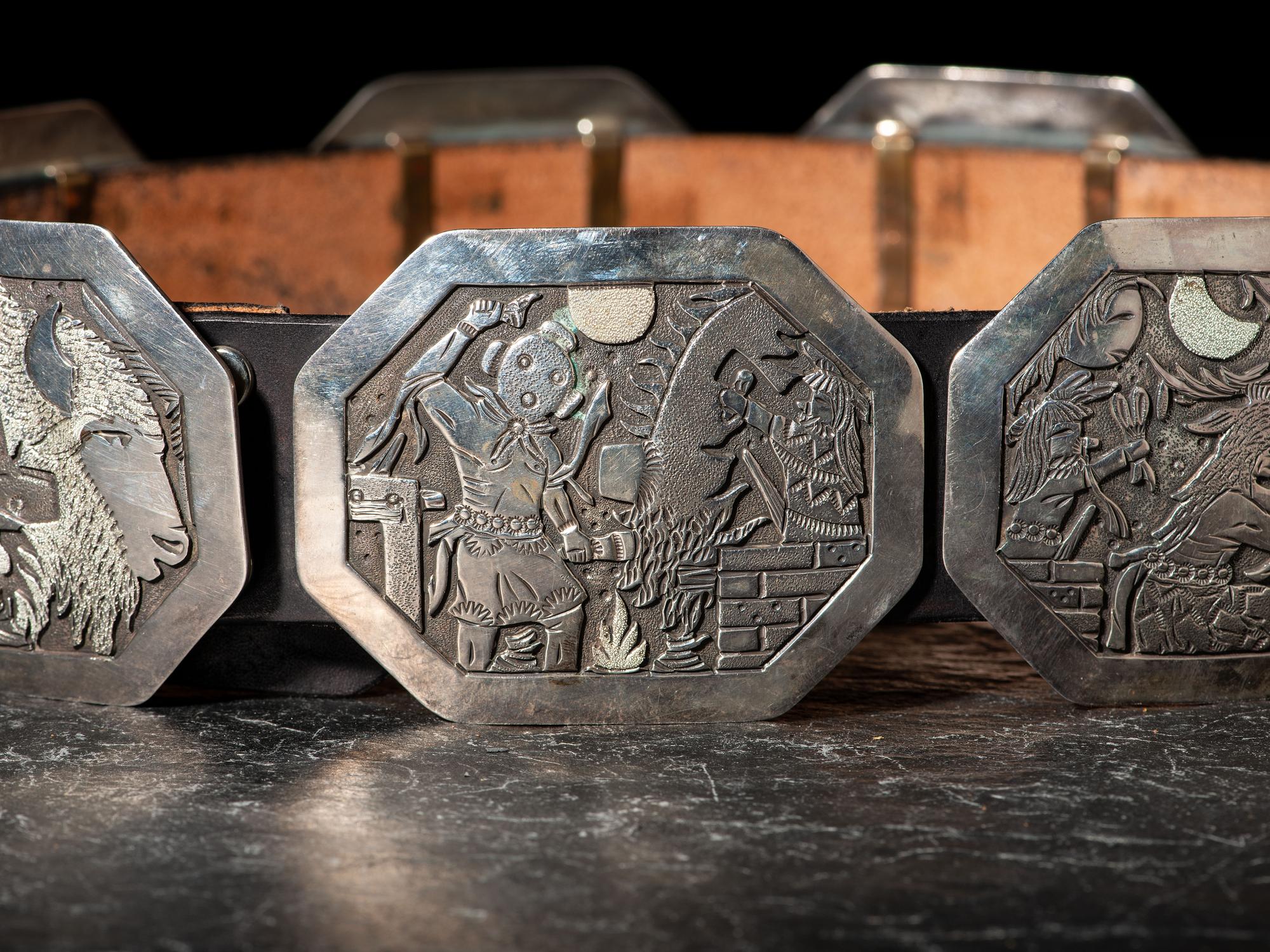 Silver Storyteller Concha Belt, 1994
