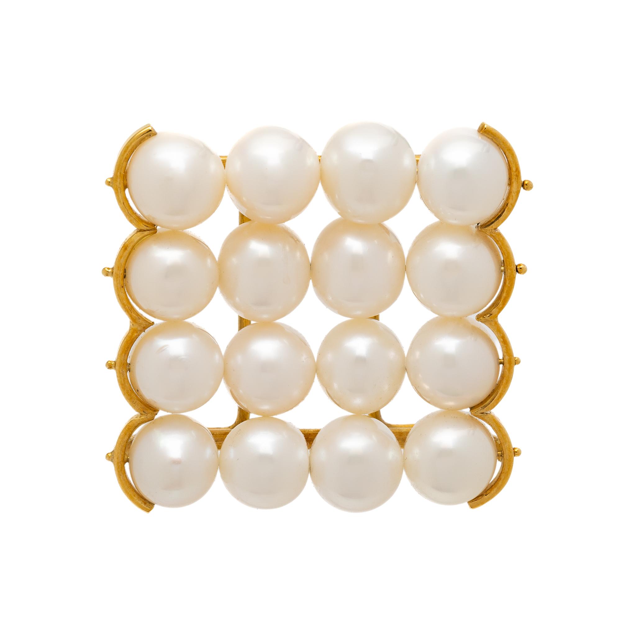 YELLOW GOLD AND CULTURED PEARL NECKLACE ENHANCER