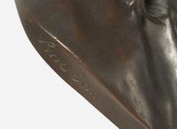 After Jean-Antoine Houdon (French, 1741-1828), Patinated bronze bust of Benjamin Franklin (1706-1790), cast by Ferdinand Barbedienne Fondeur (French, 1810-1892), Paris, France
